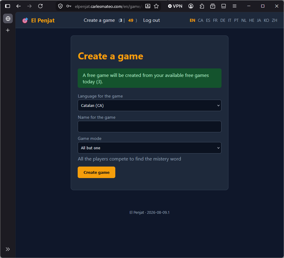 Create a game